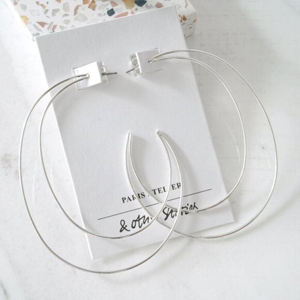 & Other Stories Crescent Hoop Earrings